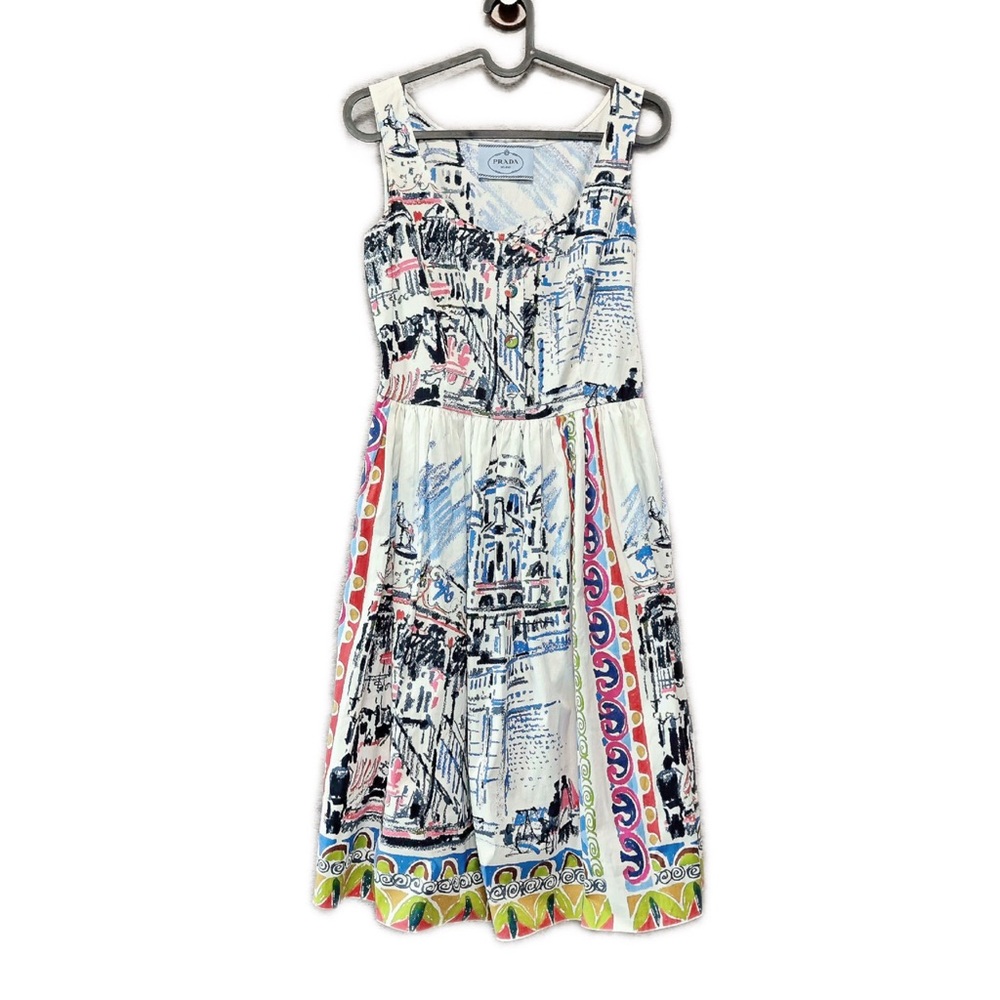 Authentic Prada Multicolor Artistic Dress
